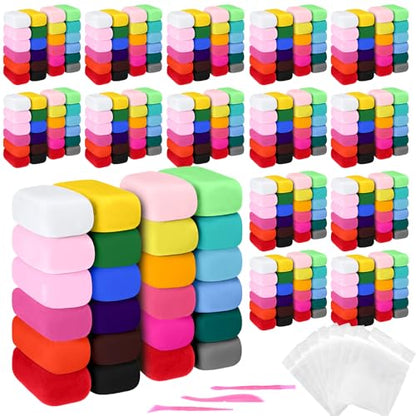 Poen 600 Pcs Air Dry Clay for Kids, 24 Colors Modeling Clay Tool Set