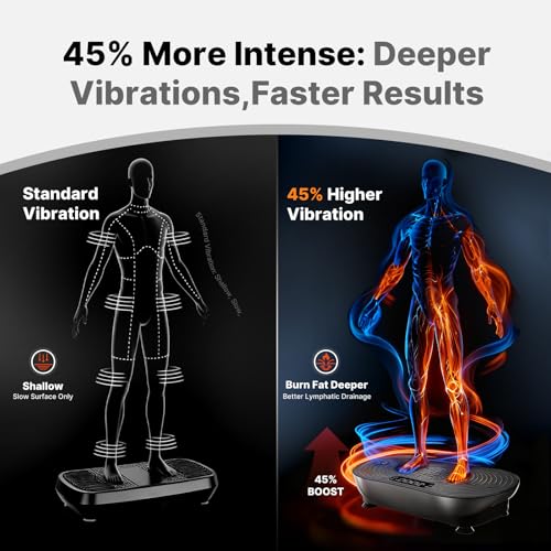 Merach V33 Pro Vibration Plate Exercise Machine with Touchscreen, 99 Speeds - color: Black