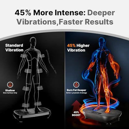 Merach V33 Pro Vibration Plate Exercise Machine with Touchscreen, 99 Speeds - color: Black