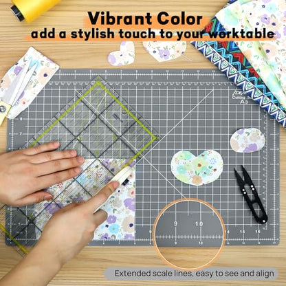 Premium 5 Pcs Self Healing Cutting Mat 18''x12'', Cutting Mat for Quilting - color: Anthracite Gray, size: 18‘’x12‘’(5 Pack)