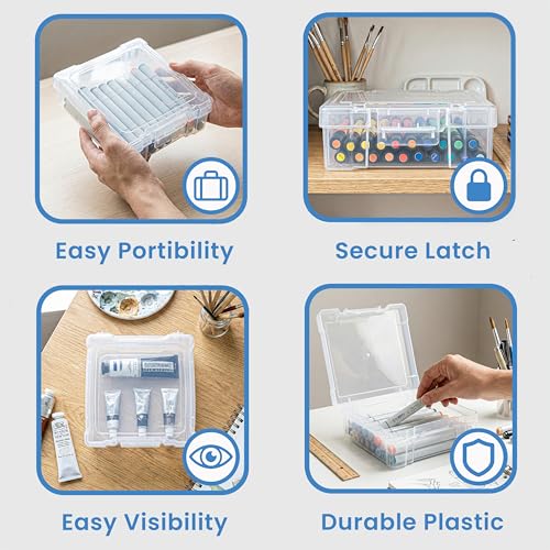 ArtBin 6953AB ClearView 6" x 6" Box Art & Craft Organizer, [1] Plastic Storage Case, Clear - size: 6" x 6" cm