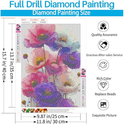 XIYOUVIGOR Diamond Painting Kits, Colorful Flowers Diamond Art Kit - color: Colorful Flowers