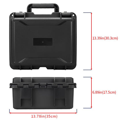 14in Heavy Duty Hard Case with DIY Customizable Foam Insert (13 x 9.8 x 6.3in Interior) - size: 14.3 x 12.2 x 6.9in
