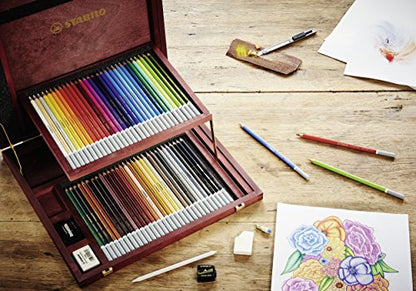 STABILO chalkpastel pencil CarbOthello - style: Wood Box - 60 colors