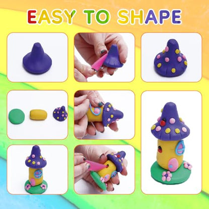 Artecho Polymer Clay Kit, 82 Colors Oven Bake Clay - color: 82 colors