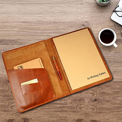 Buffalo Leather Legal Pad Portfolio Organizer Cognac Brown - color: Cognac Brown