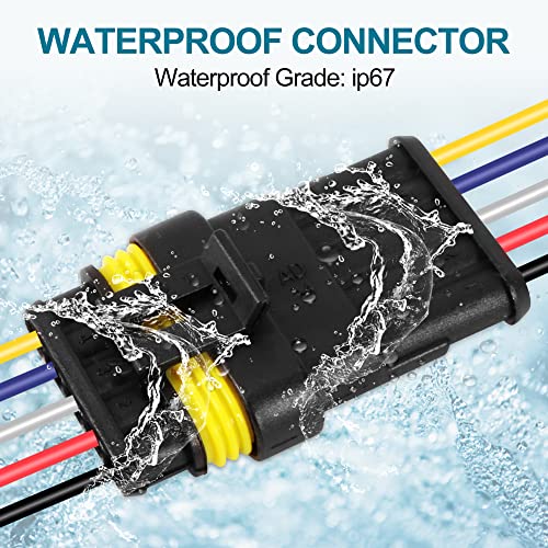 G 5 Pin Connector 16AWG Waterproof Connectors Male Female Wire Plugs - size: 5 PIN