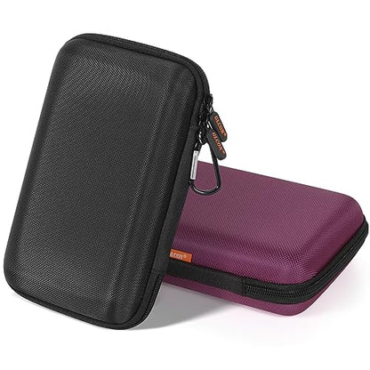 Shockproof Hard Shell Carrying Case, Large Capacity Storage Pouch Bag - color: Z Black and Deep Purple