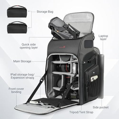 STARTRC VCR Camera Backpack Case Professional 40L Travel Bag Accessories