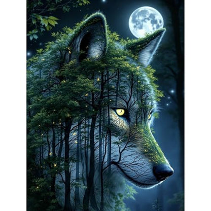 Yezavesu Wolf Diamond Art Kits for Adults Beginners 12x16 Inch - color: YDP0207