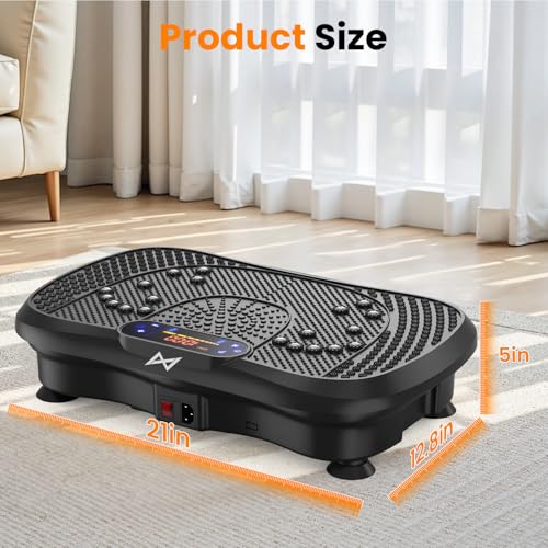 AXV Vibration Plate Exercise Machine Fitness Platform Body Vibrating Board - color: BT.PRO.BLACK