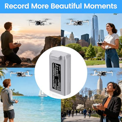Mini 4K/2 Series Intelligent Flight Battery Rechargeable(2-Pack) 2400mAh 7.7V for 31 Mins Max Flight,Compatible with DJI Mini 2/2 SE/SE/4K - size: Battery*2