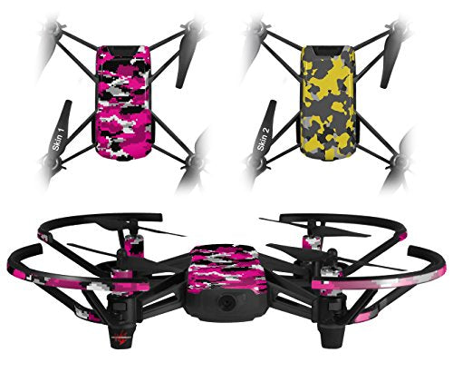 Skin Decal Wrap 2 Pack Compatible with DJI Ryze Tello WraptorCamo Digital Camo Hot Pink Drone NOT Included