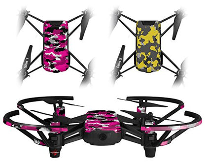 Skin Decal Wrap 2 Pack Compatible with DJI Ryze Tello WraptorCamo Digital Camo Hot Pink Drone NOT Included