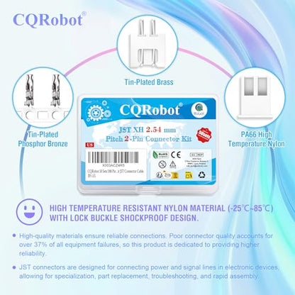 CQRobot JST XH 2.54mm Pitch 2-Pin Electronic Computer Connector Adapter - size: 2P, style: XH