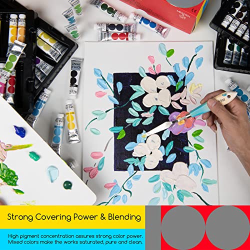 MEEDEN Heavy Body Acrylic Paint: 100 Colors Art Paint Tubes for Canvas