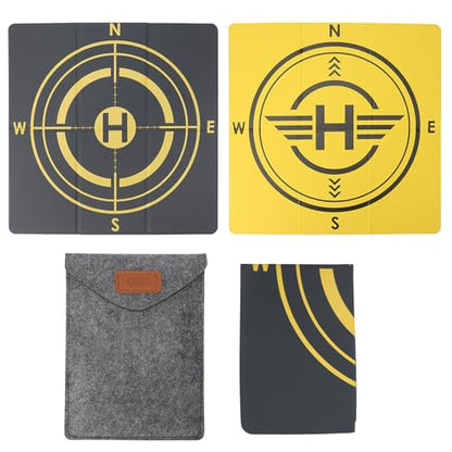 Drone Landing Pad, Universal Waterproof Portable Fast-Foldable Helipad for DJI Mini 5 Pro/4/3/2 SE/4K/DJI Neo/Flip/Mavic 3/RC Quadcopters (16.93inch/43cm)