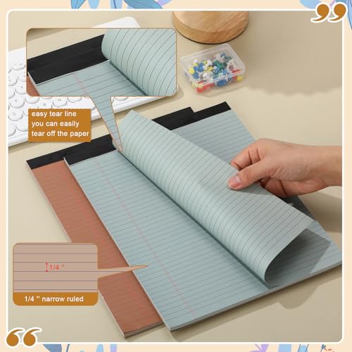 Fuutreo 8 Pcs Legal Pads 8.5 x 11 Colored Note Pads, Advanced Grey - color: Advanced Grey