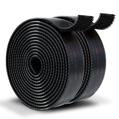 3M Dual Lock SJ3550A Reclosable Fastener, Black, 1"×8ft, 2 Pack - size: 1"×8ft, style: 2 Pack