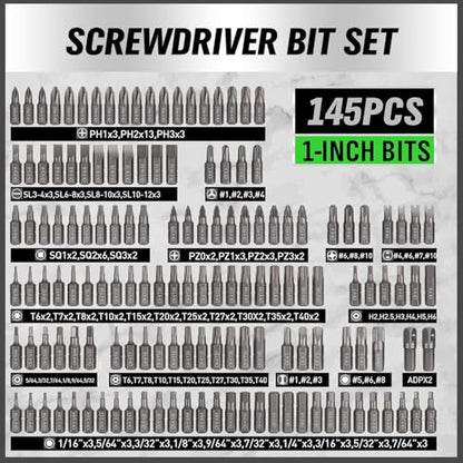 SWANLAKE 232-Piece Ultimate Screwdriver Bit Set, Cr-V Impact Driver Bit Set, Includes Security Bits, Nut Driver, Ratchet Wrench and Bits Holder - style: Multi-Used Version