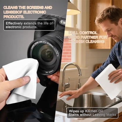 Microfiber cloths 9"x9"(100 Pcs,200GSM) - size: 9" x 9" (Pack of 100)