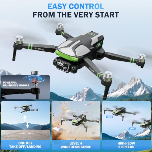 Drones with Camera for Adults 4K, 5.7" FPV Touchscreen, Auto Return, Follow