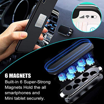 SALEX Flat Magnetic Phone Mounts 2 Pack. Black Cell Phone Holder for Car Dashboard, Wall, Truck. Universal Stick on iPad Wall Magnet Mount Kit for Tablets, Smartphones. Magnetic Phone Mount for iPhone - color: BLACK / 2 PACK