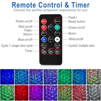 Ocean Wave Projector Light Outdoor 15 Colors Water Ripple Effect Lamp - color: Style 3