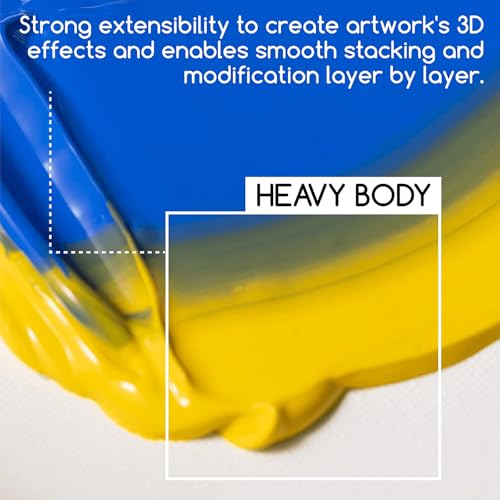 MEEDEN Heavy Body Acrylic Paint: Satin Finish 12 x 60ml (2 oz) Tubes Set - color: 12 Colors, size: Set