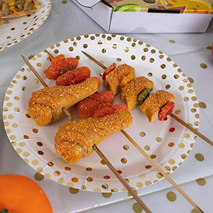 4 Pack Gold Plastic Tablecloths, Waterproof Disposable Party Table Covers - color: Gold, size: 54" x 108" (4 Pack)