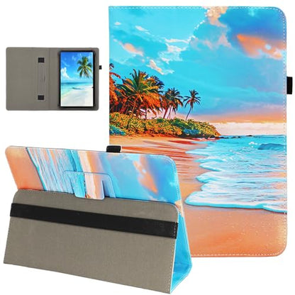 Universal 10 10.1 11 Inch Android Tablet Case Cover with Hand Strap - color: Seaside