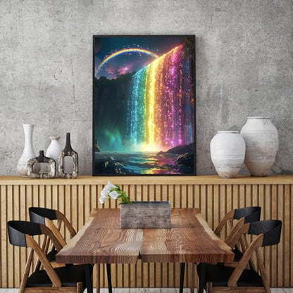 Waterfall Diamond Art Kits for Adults, 5D Diamond Painting Kits for Adults - color: Rainbow Falls