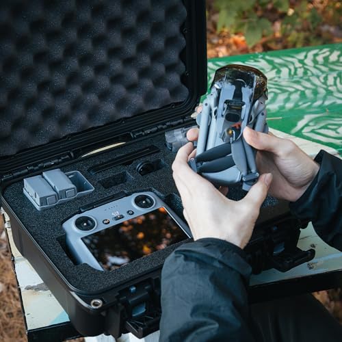 NANUK 915 DJI™ Mini 5 Pro Fly More Combo Plus - Waterproof Hard Case with Drone Foam Insert, Crushproof, Portable Travel Case, Made in Canada - Black (15.8" x 12.1" x 6.8") - color: Black