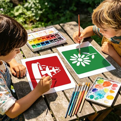 CUTHOLLOW 25 PCS Garden Animals Painting Shape Stencils Sets - style: Garden Animals