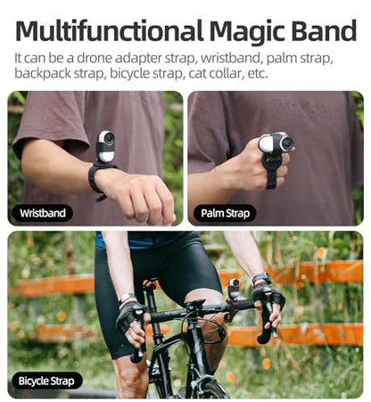 BTG 2 in 2 Flexible Silicone Strap & Magnetic Mount for Insta360 Go 3/ Go 3S Accessories