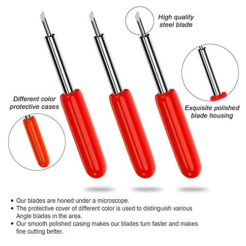 Hadwoer 50-Pack 45 Degree Fine Point Blades Compatible with Explore Maker - color: Red-50pcs 45 Degree Standard Blades