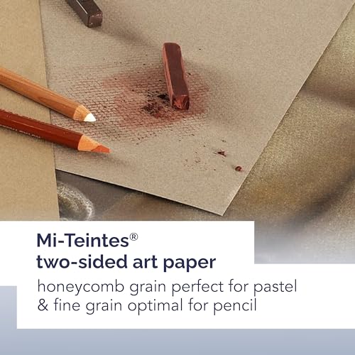 Canson Mi-Teintes Pastel Paper Art Book, White, 5.8x8.3 in - style: Spiral