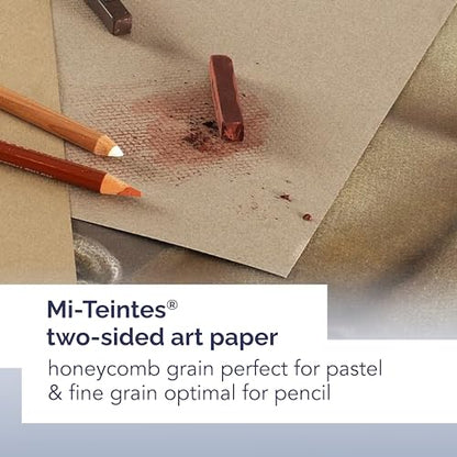 Canson Mi-Teintes Pastel Paper Art Book, White, 5.8x8.3 in - style: Spiral