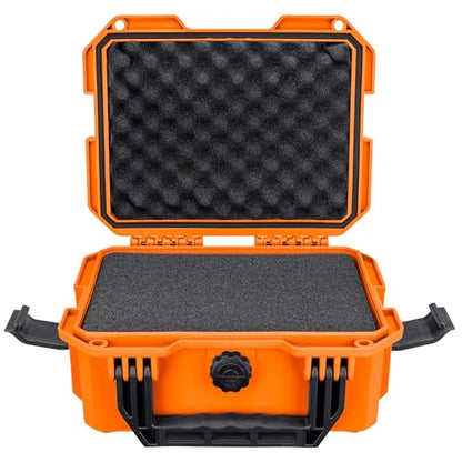 Eylar 11.8" Intact Series Compact Hard Camera Case, Lightweight and Durable Stacker Design with Foam (Orange) - color: Orange