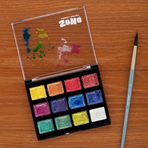 Soho Urban Artist Glitter Bomb Watercolor Paint Set w/12 Colors