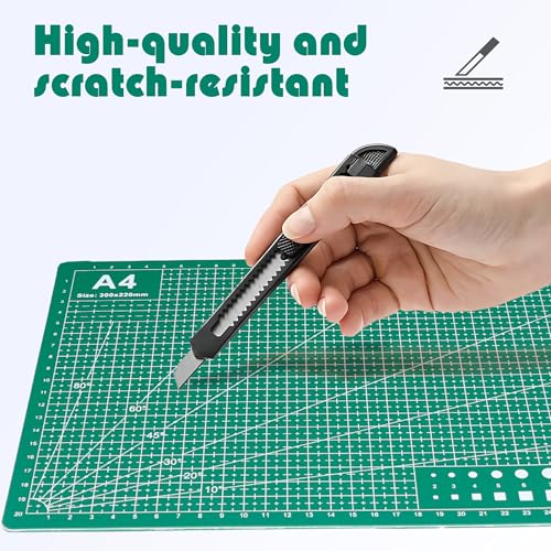 2 Packs A4 Cutting Mats, 12'' x 9'' Double Sided Cutting Mat - size: 12 x 9 inches