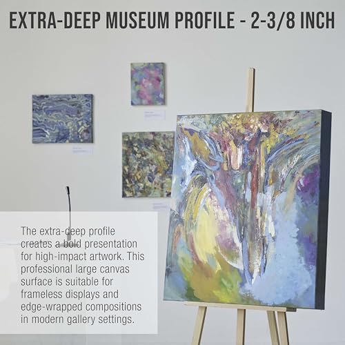 U.S. Art Supply Stretched Canvas for Painting 24" x 36" 2-3/8" Extra Deep - size: 24" x 36"