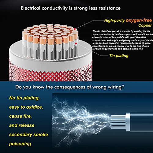 20awg Silicone Electrical Wire Cable 2 Colors Tinned Copper 10ft Each - size: 2 Colors each 10FT, style: 20AWG