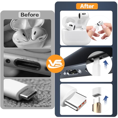 34-in-1 Electronics Cleaning Kit for iPhone, AirPods, Keyboard, USB C, Port - color: White