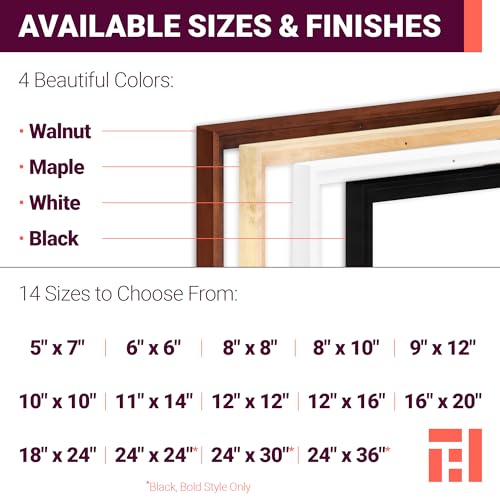 Ampersand Floaterframe | 6x6 | 7/8" Depth | Bold | Maple | Solid Wood - color: Maple Bold, size: 6"x6"
