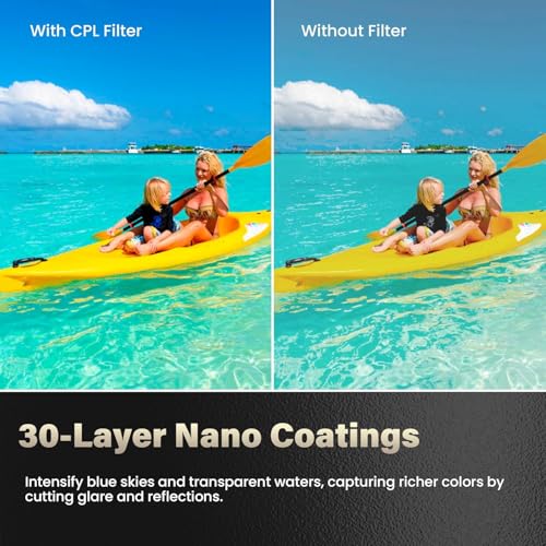 Walking Way Camera Lens Filters ND PL Set Compatible with DJI Osmo Action 4/5 Pro Accessories Kit, 4 Pack CPL ND8 ND16 ND32 Camera Lens Polarizing Neutral Density Filters Multicoated HD Optical Glass - style: CPL/ND8/ND16/ND32