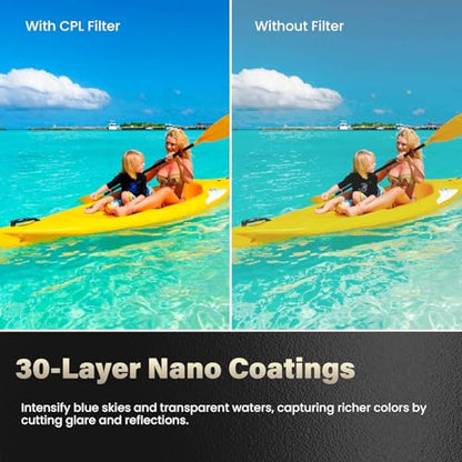 Walking Way Camera Lens Filters ND PL Set Compatible with DJI Osmo Action 4/5 Pro Accessories Kit, 4 Pack CPL ND8 ND16 ND32 Camera Lens Polarizing Neutral Density Filters Multicoated HD Optical Glass - style: CPL/ND8/ND16/ND32