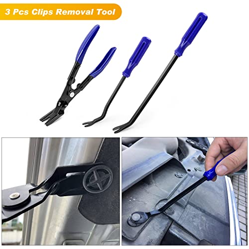 GOOACC 88Pcs Auto Trim Removal Tool and Push Pin Retainer Clip Set - color: 88Pcs Clips Removal Kit Blue