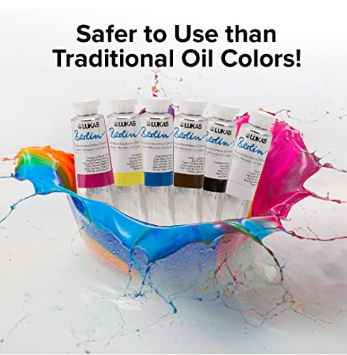 Lukas Berlin Artist Water Mixable Oil Paint Colors, Portrait Set