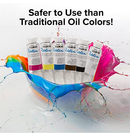Lukas Berlin Artist Water Mixable Oil Paint Colors, Portrait Set